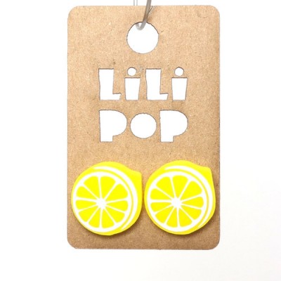 Boucles d'oreilles Lili POP- Citron